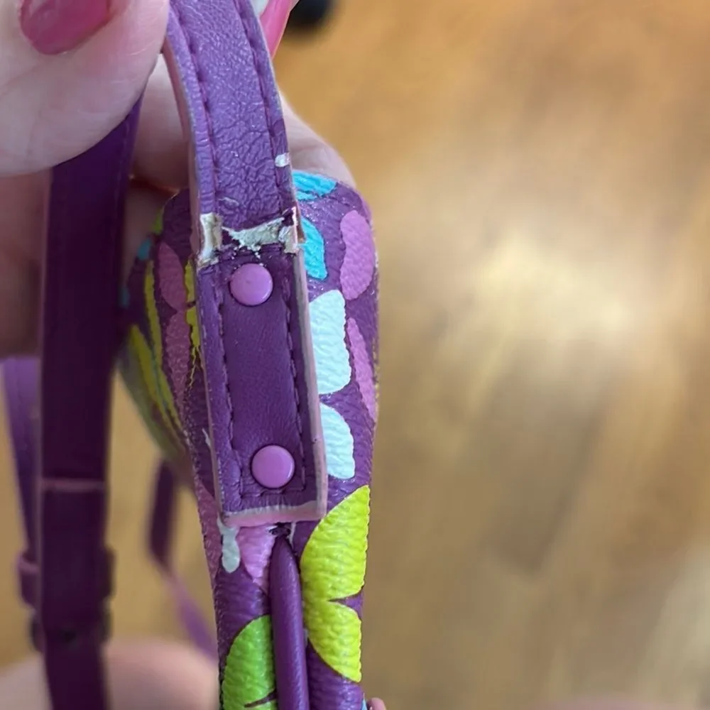 Vera Bradley Flutterby Adjustable Crossbody Bag with Flaw